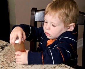 Child with medicine